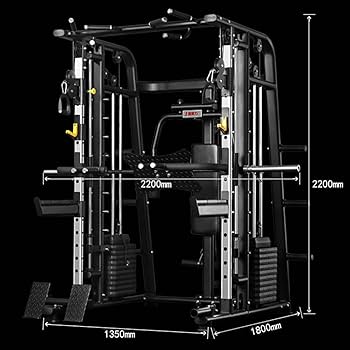 パワーラック、オールインワンラック、スミスマシン、ダンベルセット Amazon | HappyCiel マルチファンクションプロフェッショナル